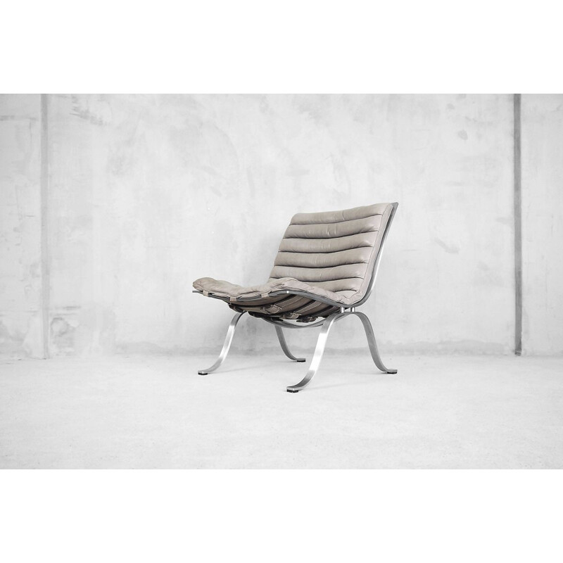 Vintage easy chair Ariet in leather by Arne Norell for Norell Möbel AB, 1966