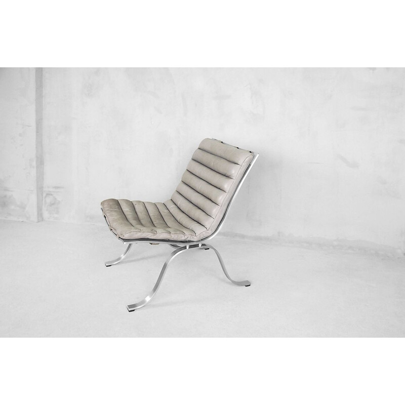 Vintage easy chair Ariet in leather by Arne Norell for Norell Möbel AB, 1966