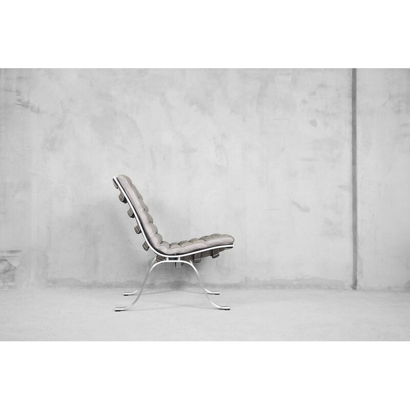 Vintage easy chair Ariet in leather by Arne Norell for Norell Möbel AB, 1966