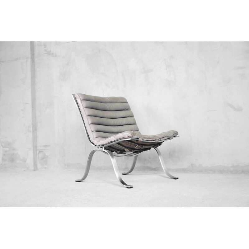 Vintage easy chair Ariet in leather by Arne Norell for Norell Möbel AB, 1966