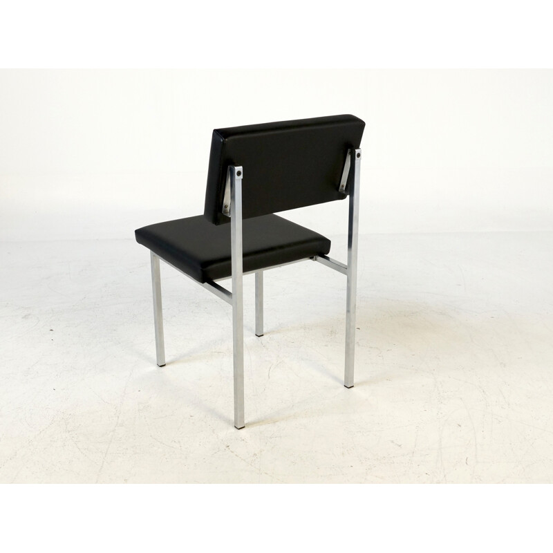 Set of 4 Spectrum chairs in metal and leatherette, Martin VISSER - 1960s