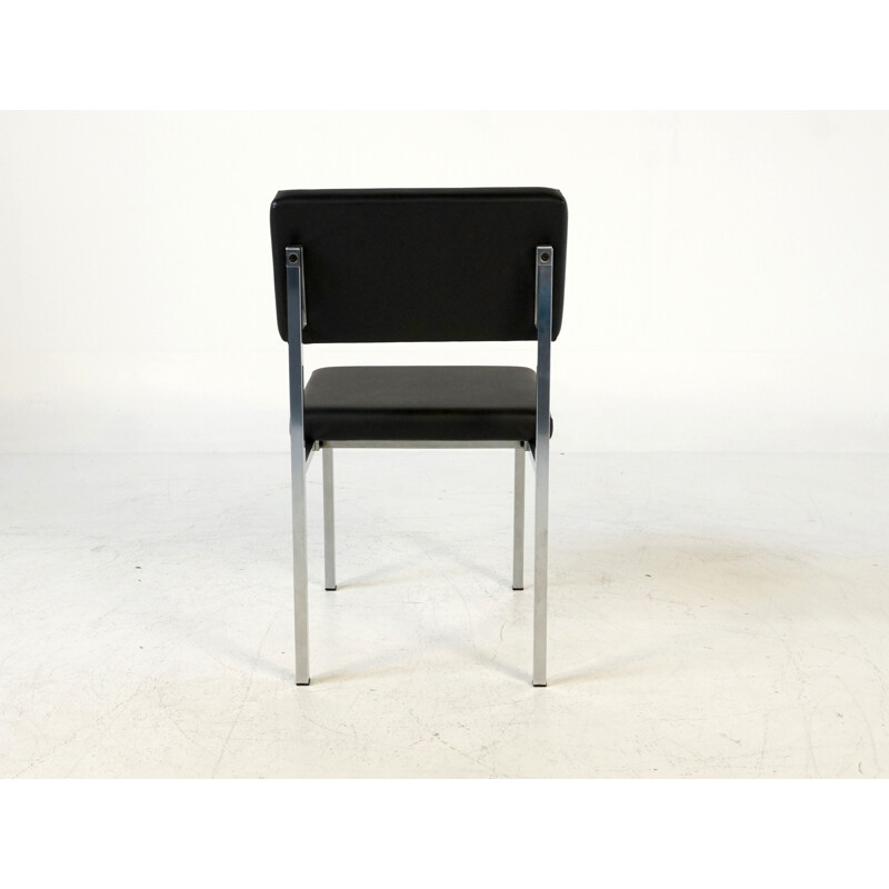 Set of 4 Spectrum chairs in metal and leatherette, Martin VISSER - 1960s