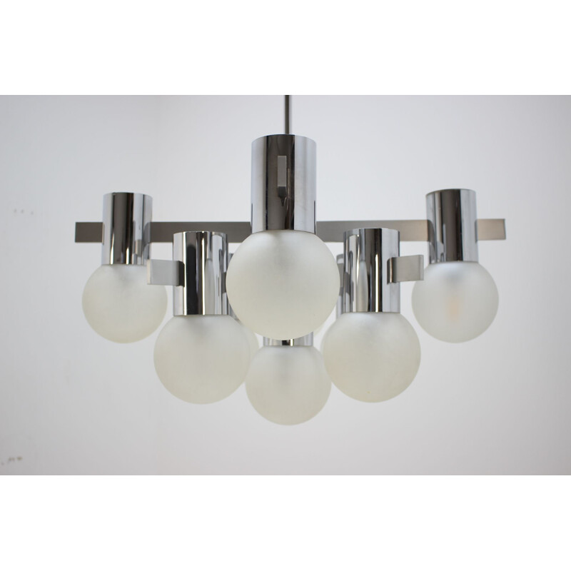 Vintage large Chandelier by Gaetano Sciolari 1970s