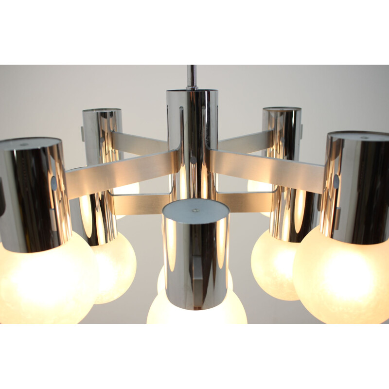 Vintage large Chandelier by Gaetano Sciolari 1970s