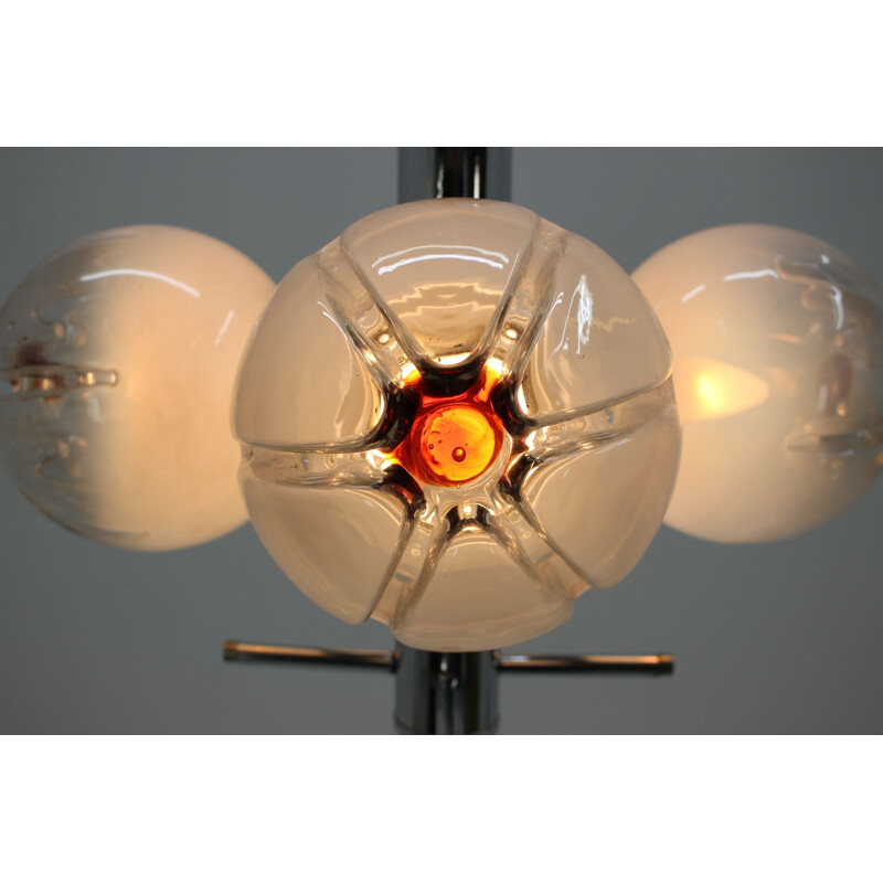 Vintage chandelier Mazzega Murano glass 1970s