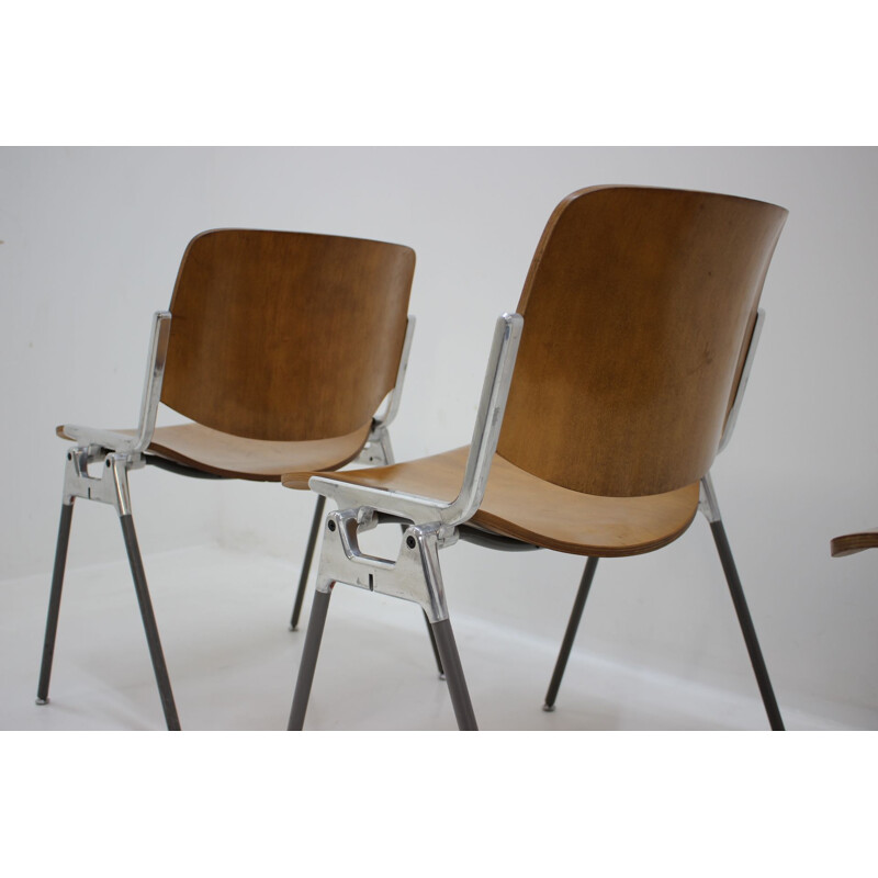 Set of 4 dining chairs by Giancarlo Piretti for Castelli,1960