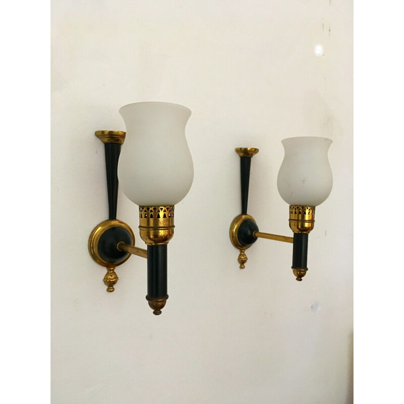 Pair of vintage wall lights from the 50s