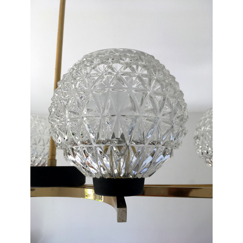 Large vintage chandelier by Maison Arlus,1950