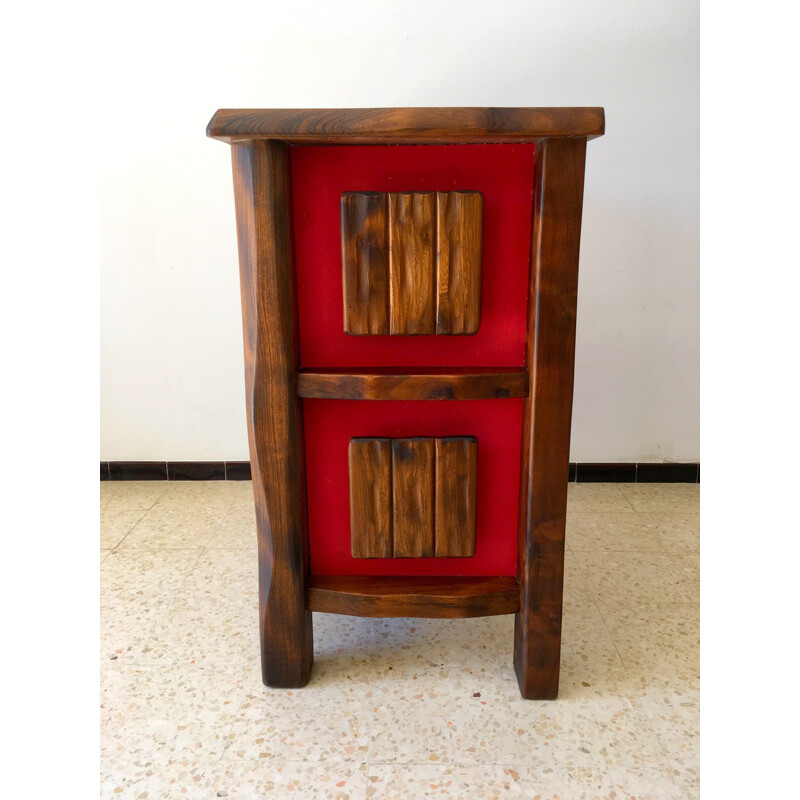 Vintage bar cabinet in solid elmwood