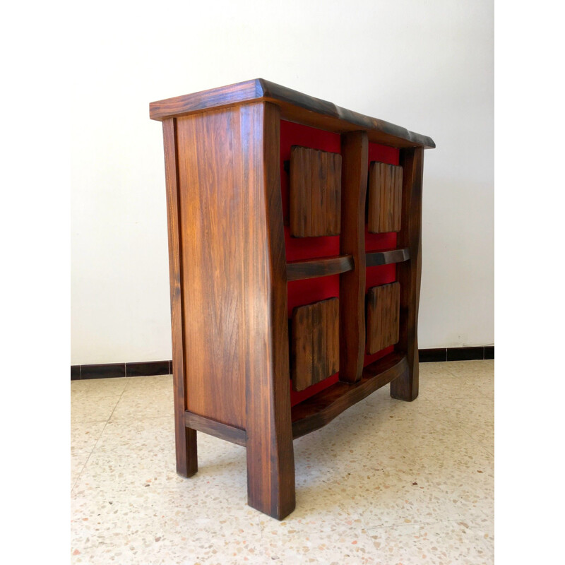 Vintage bar cabinet in solid elmwood