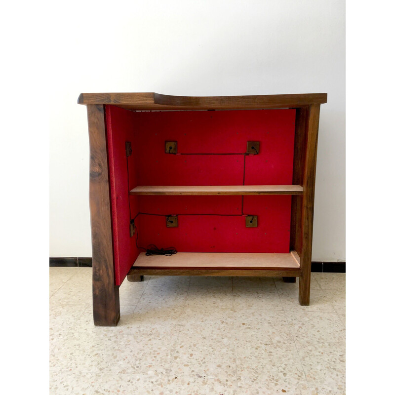 Vintage bar cabinet in solid elmwood