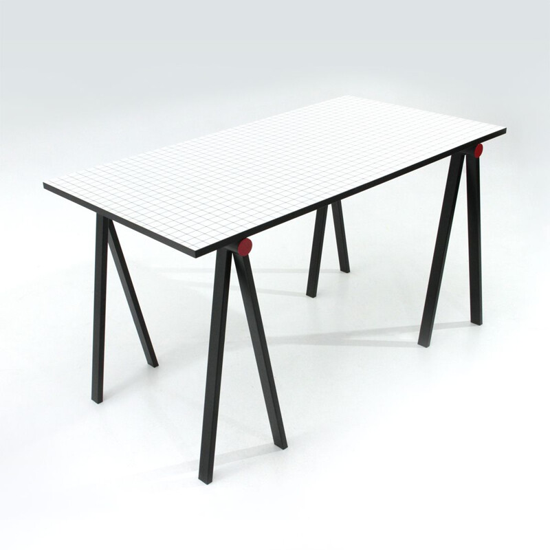 Vintage table Trestle by Rodney Kinsman for Bieffeplast, Italy 1980s