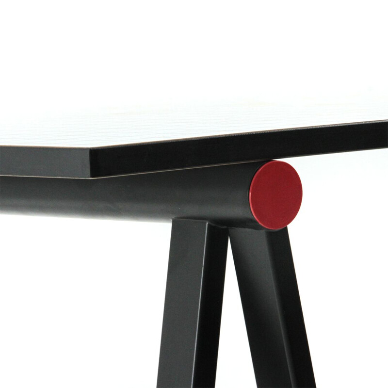 Vintage table Trestle by Rodney Kinsman for Bieffeplast, Italy 1980s