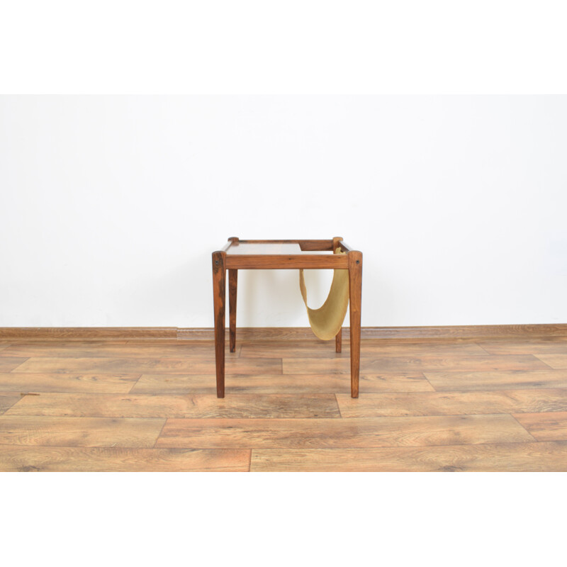 Vintage Side Table with Magazine Holder in Rosewood from BRDR Furbo, Denmark 1960s