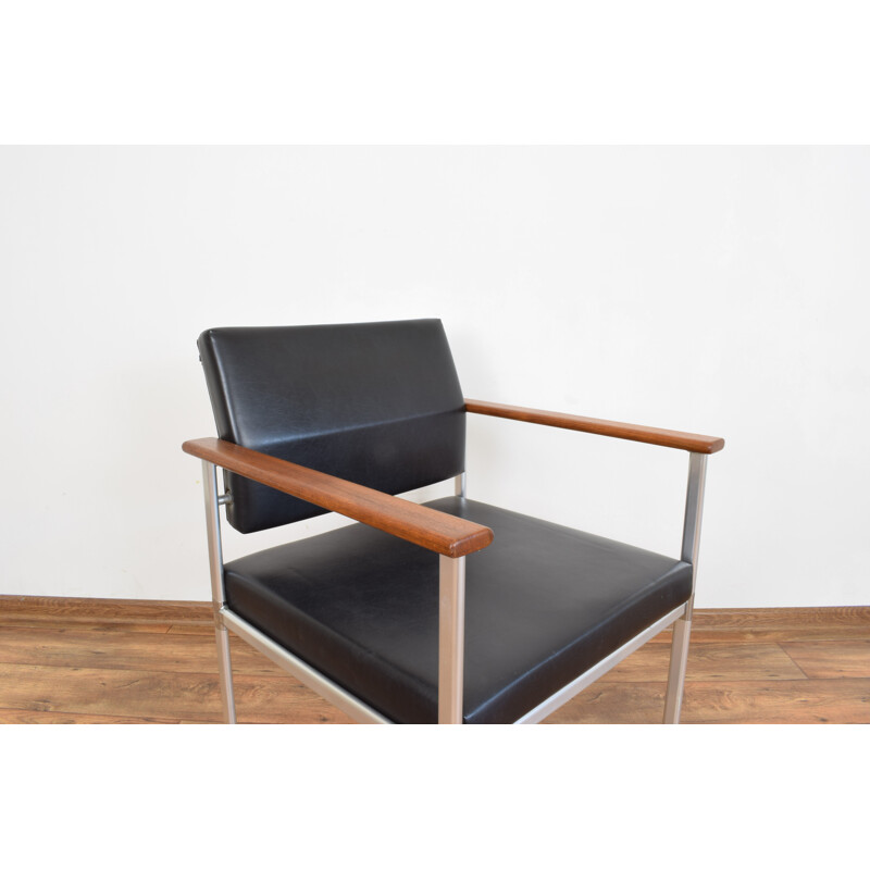 Sillón vintage de teca maciza de Lübke, Alemania 1960