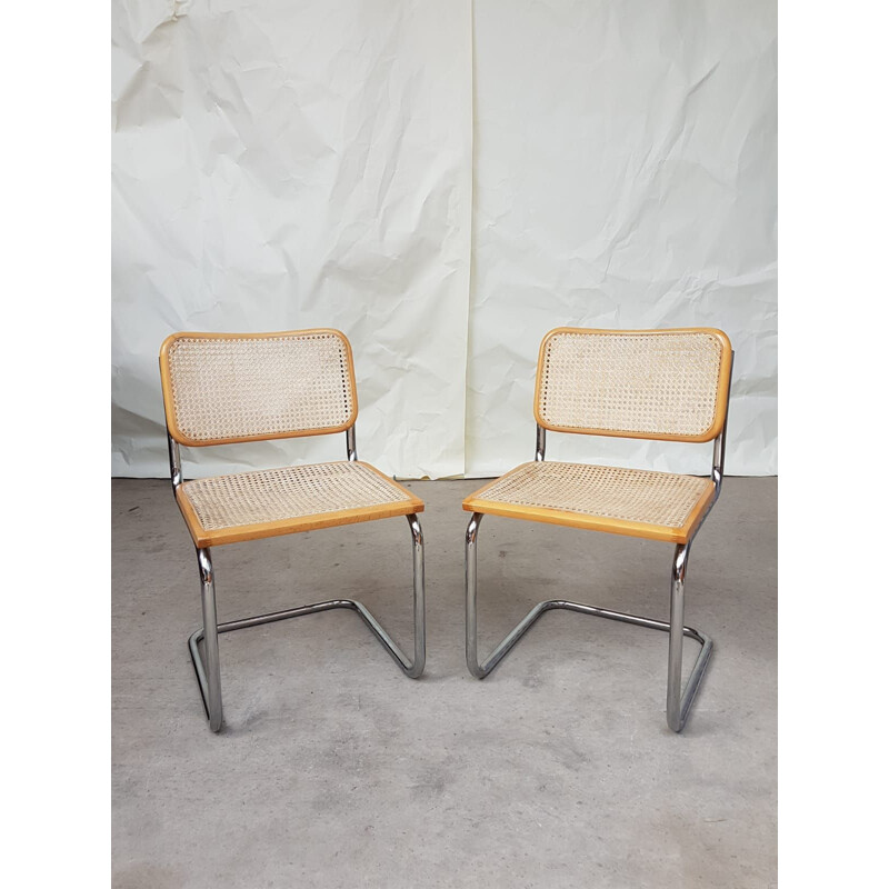 Pair of vintage chairs Marcel Breuer Habitat Bauhaus Cesca Design