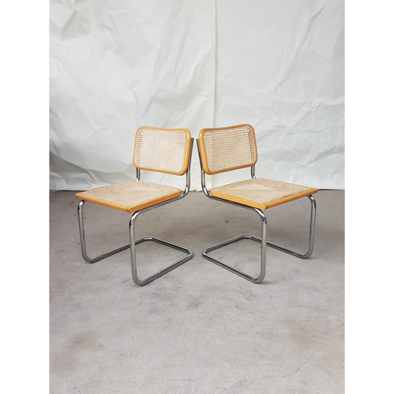 Pair of vintage chairs Marcel Breuer Habitat Bauhaus Cesca Design