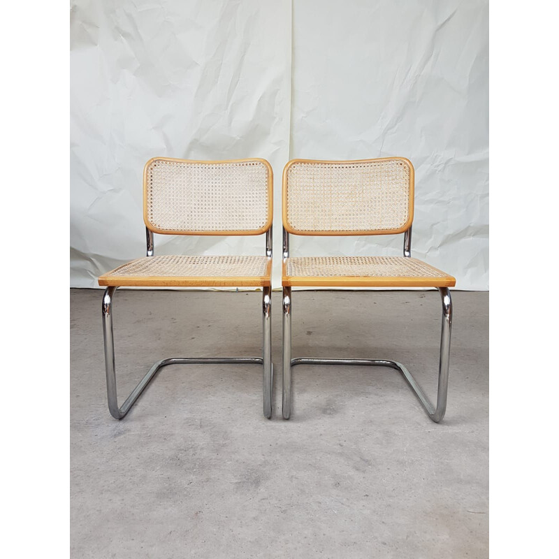 Pair of vintage chairs Marcel Breuer Habitat Bauhaus Cesca Design