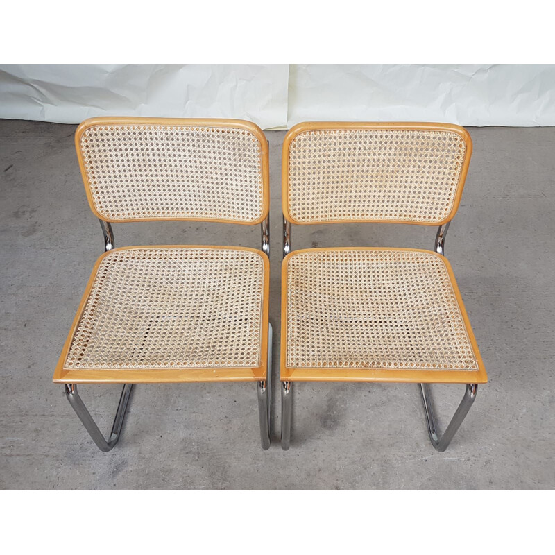 Pair of vintage chairs Marcel Breuer Habitat Bauhaus Cesca Design
