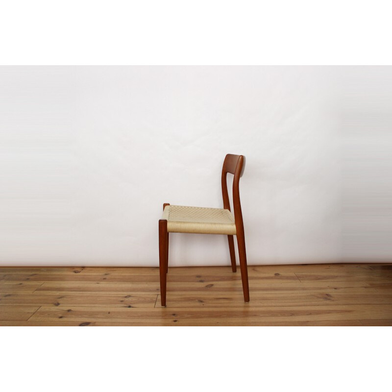 Set of 6 chairs in teak and rope, Niels Otto MOLLER - 1960s