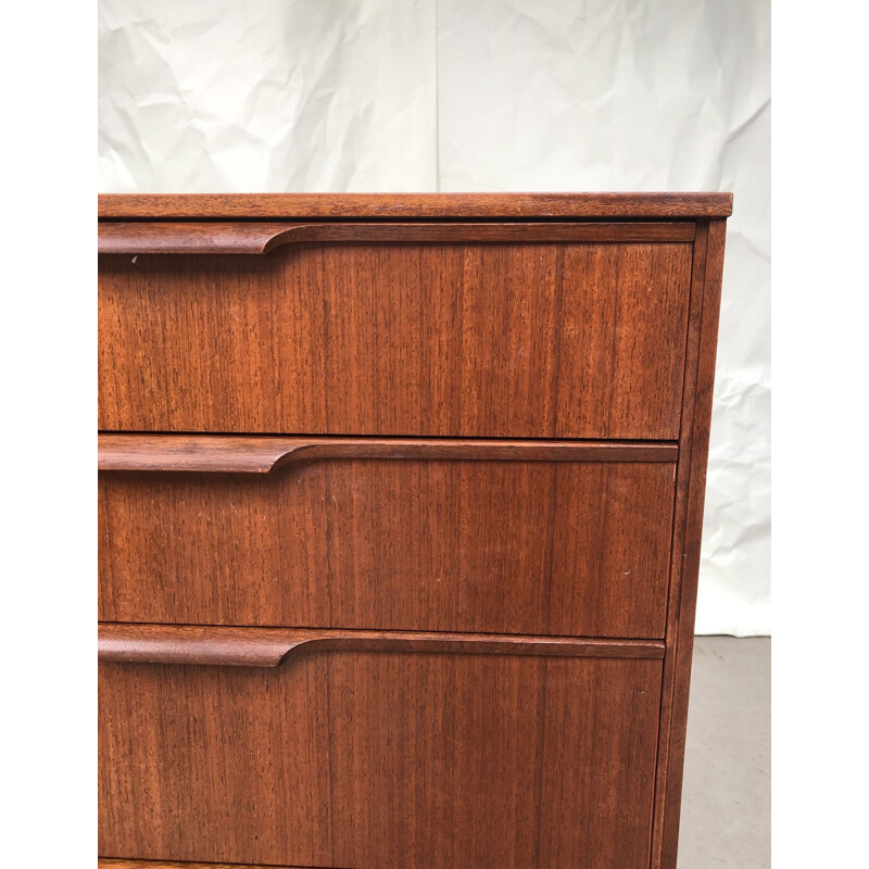 Vintage danish chest of drawers in wood 1970