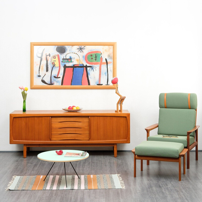 Vintage scandinavian sideboard for H.P. Hansen in teakwood 1960