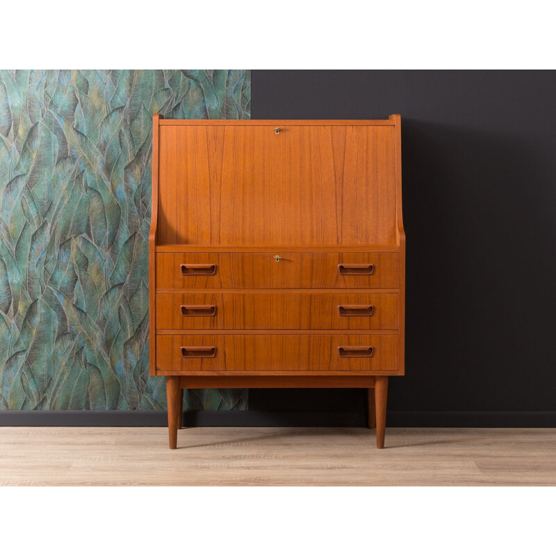 Vintage scandinavian secretary desk in teakwood 1950