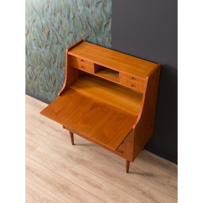 Vintage scandinavian secretary desk in teakwood 1950