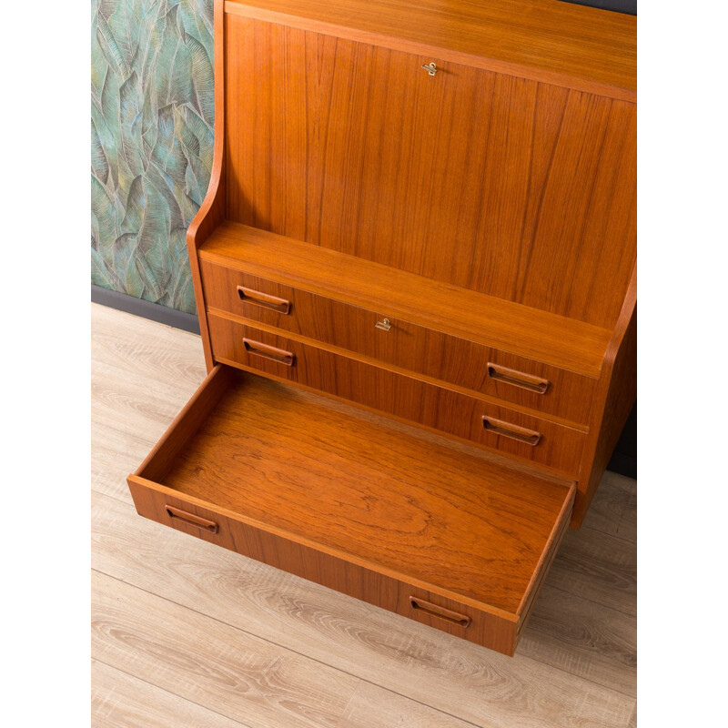 Vintage scandinavian secretary desk in teakwood 1950