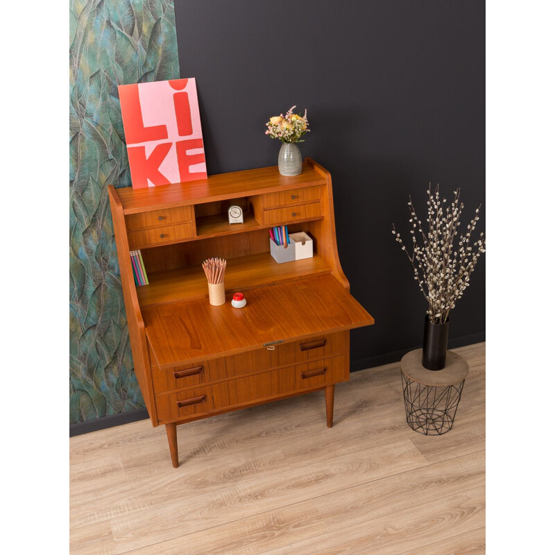 Vintage scandinavian secretary desk in teakwood 1950