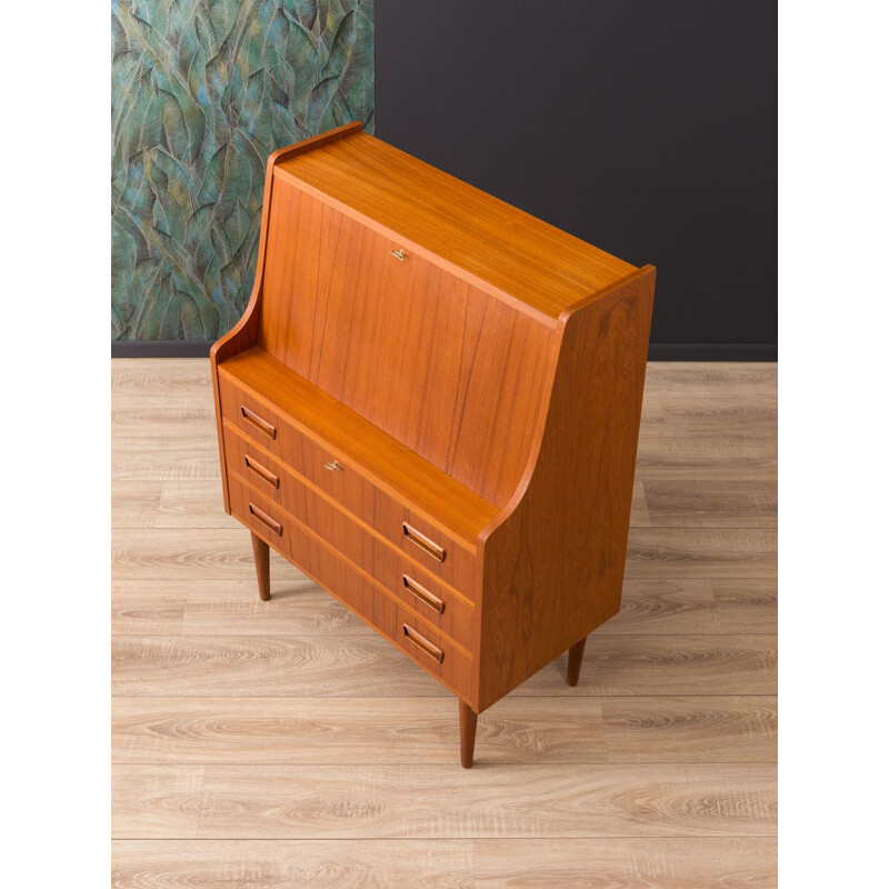 Vintage scandinavian secretary desk in teakwood 1950