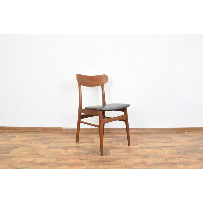 Paire de chaises vintage pour Farstrup en teck et similicuir 1960