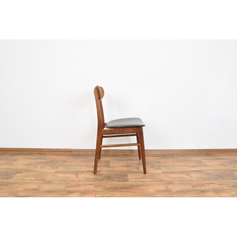Set of 2 vintage chairs for Farstrup in teak and leatherette 1960