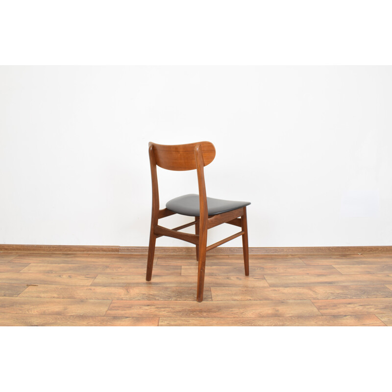 Set of 2 vintage chairs for Farstrup in teak and leatherette 1960