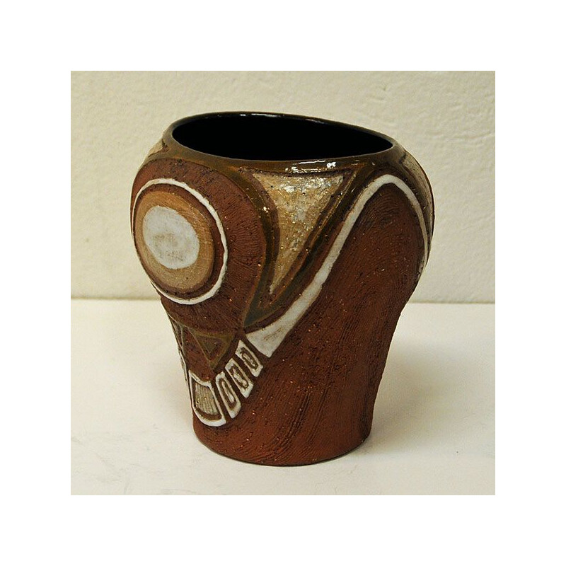 Vaso in ceramica vintage di Hank Keramikk per Ahlberg e Karlsen, 1950