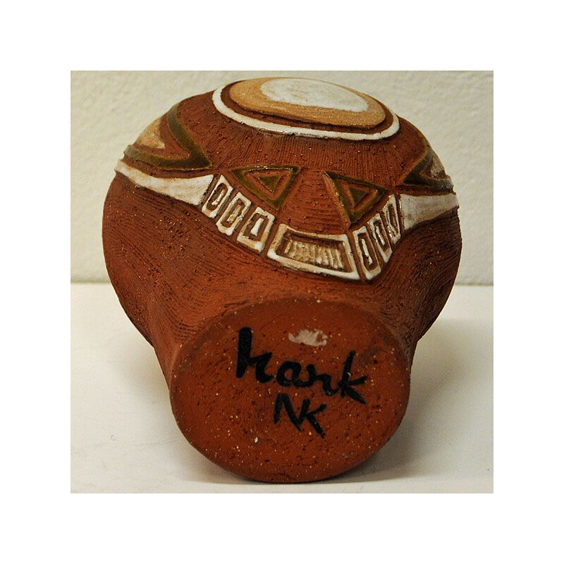 Vaso de cerâmica vintage de Hank Keramikk para Ahlberg e Karlsen, 1950