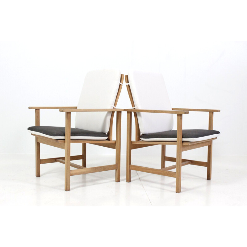 Set of 6 teak Fredericia Mobler armchairs, Borge MOGENSEN - 1960s