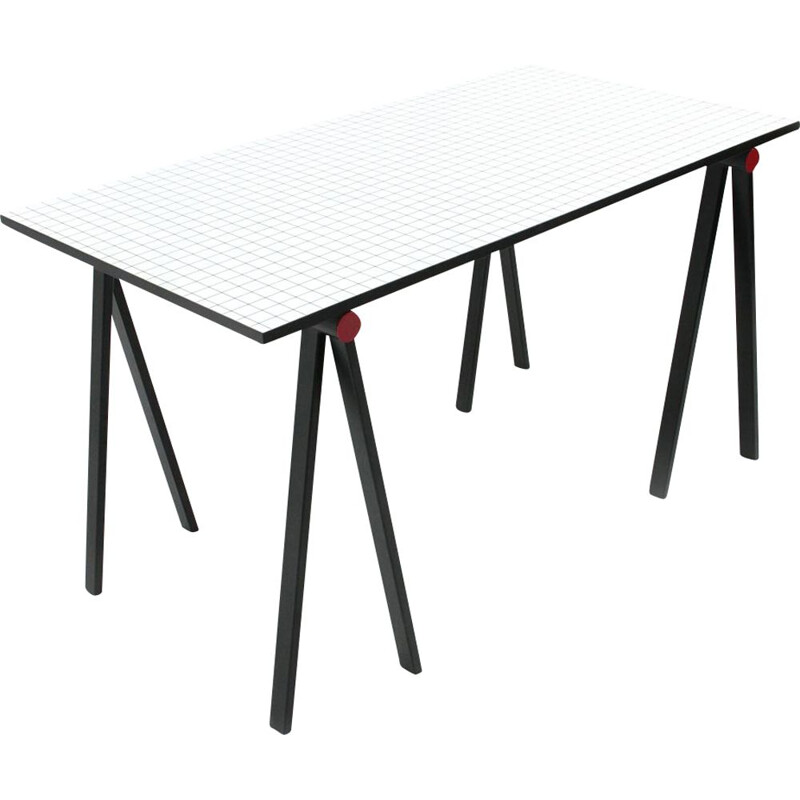 Vintage table Trestle by Rodney Kinsman for Bieffeplast, Italy 1980s