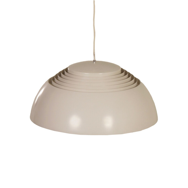 Vintage grey white AJ hanging lamp by Arne Jacobsen for Louis Poulsen