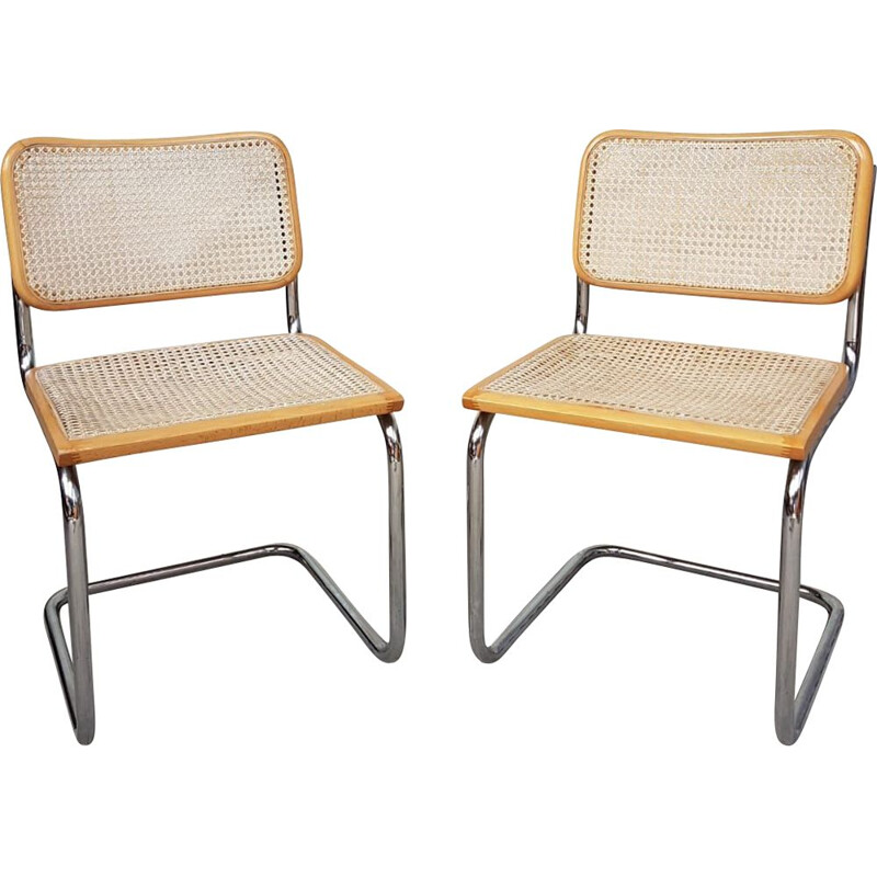 Pair of vintage chairs Marcel Breuer Habitat Bauhaus Cesca Design