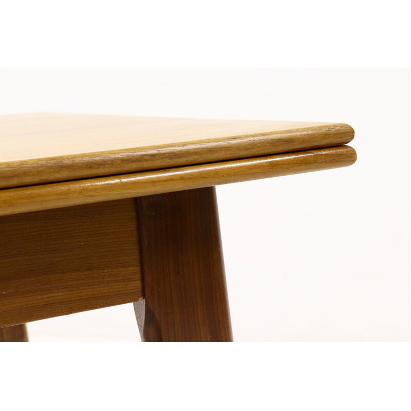 Vintage large extendable teak dining table Danish design