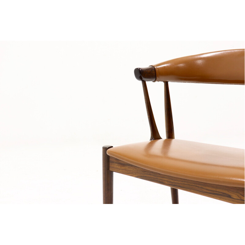 Suite de 6 chaises vintage en palissandre BA113 par Johannes Andersen