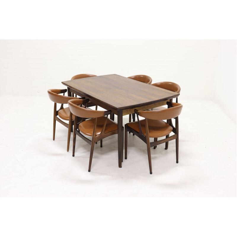 Table vintage extensible en palissandre design danois