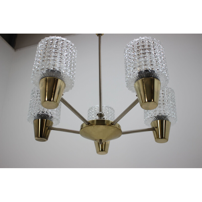 Vintage big adjustable chandelier by Kamnický Šenov