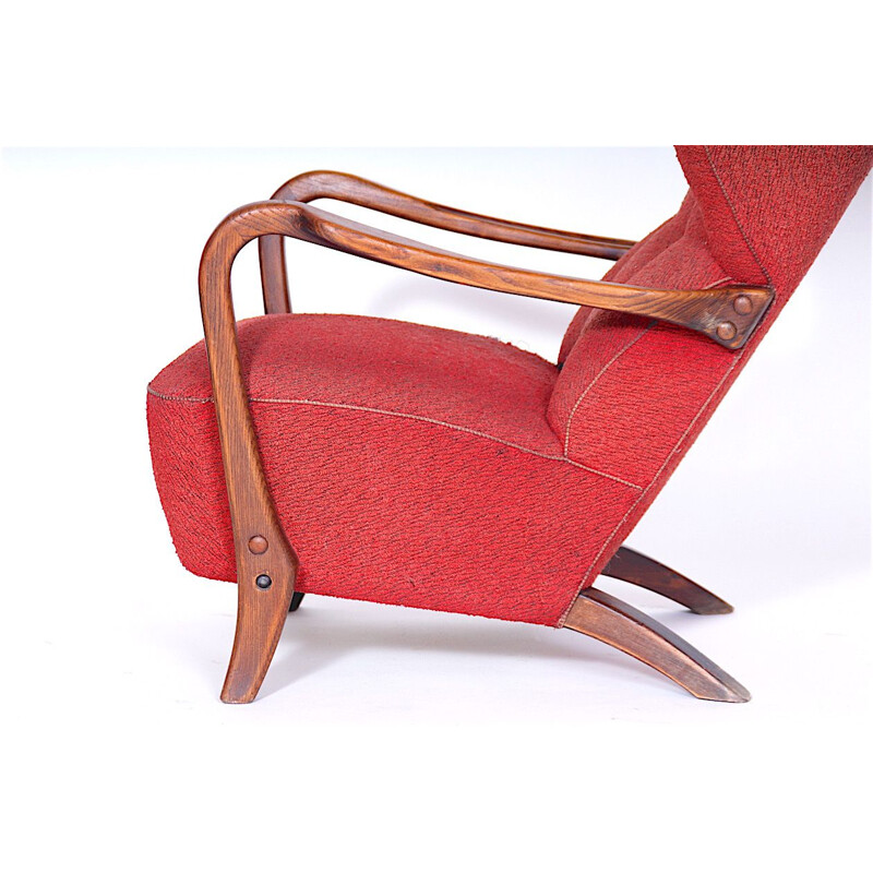 Vintage tschechoslowakischer Sessel aus Holz,1920