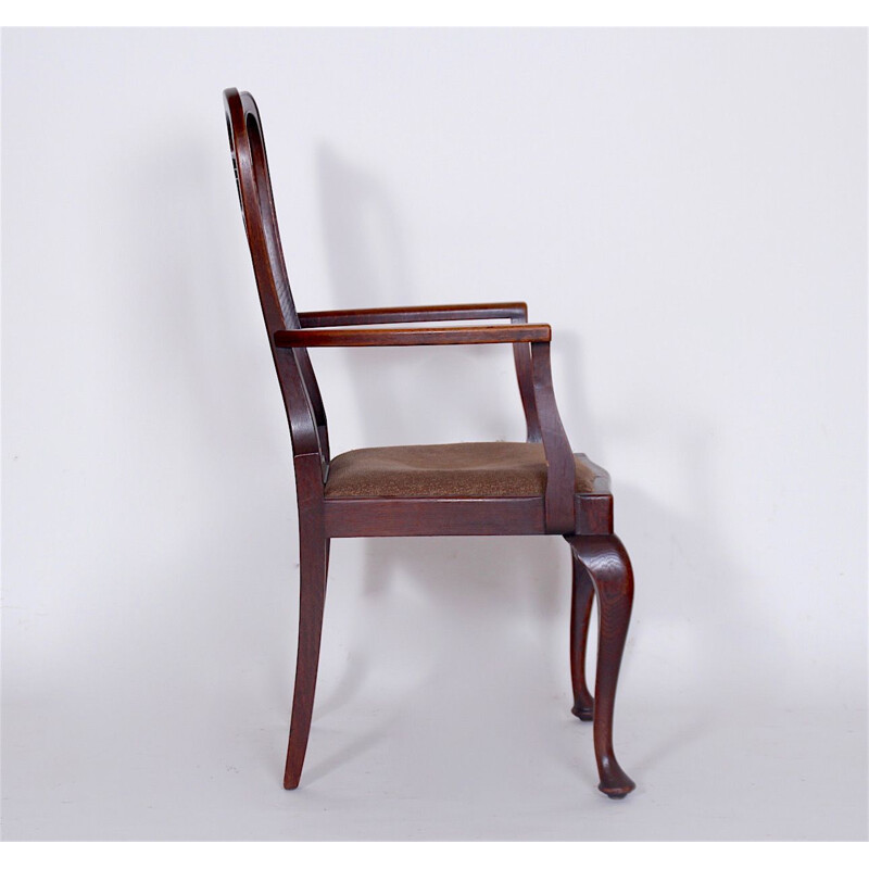 Vintage-Sessel aus Holz, Tschechoslowakei 1920