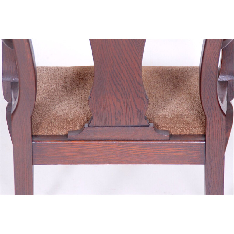 Vintage-Sessel aus Holz, Tschechoslowakei 1920