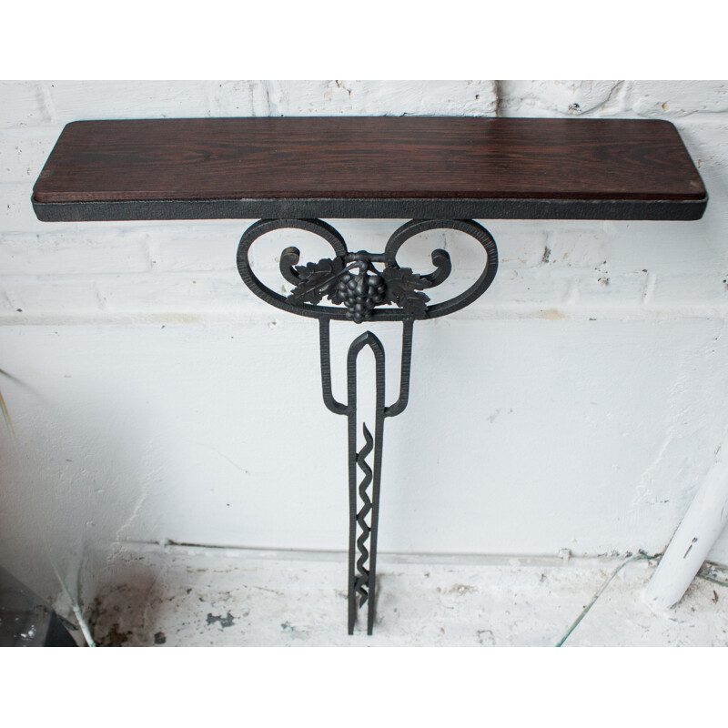 Vintage Art Deco wrought iron console,1930