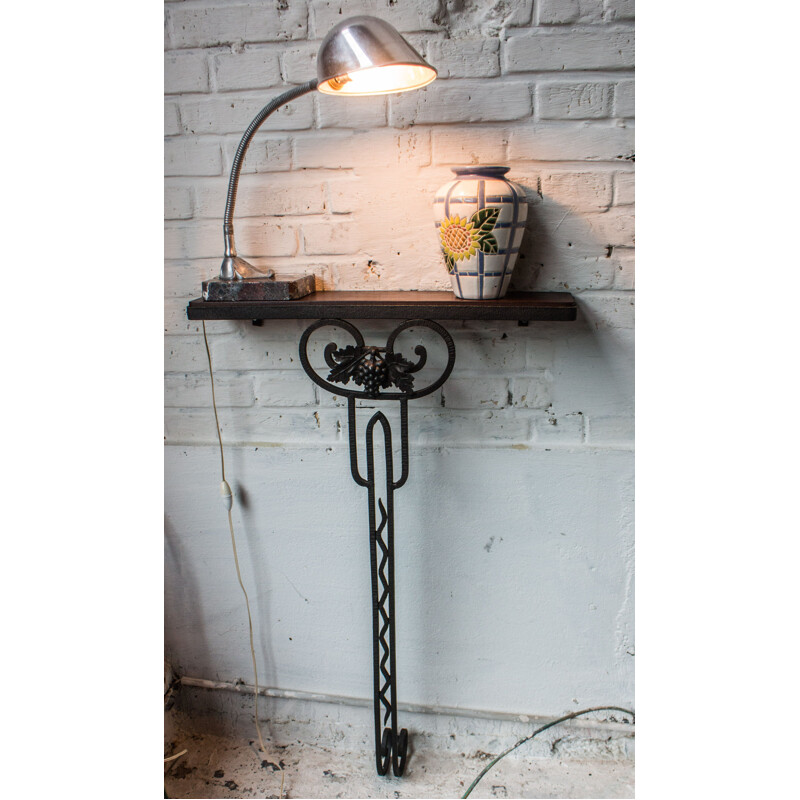 Vintage Art Deco wrought iron console,1930