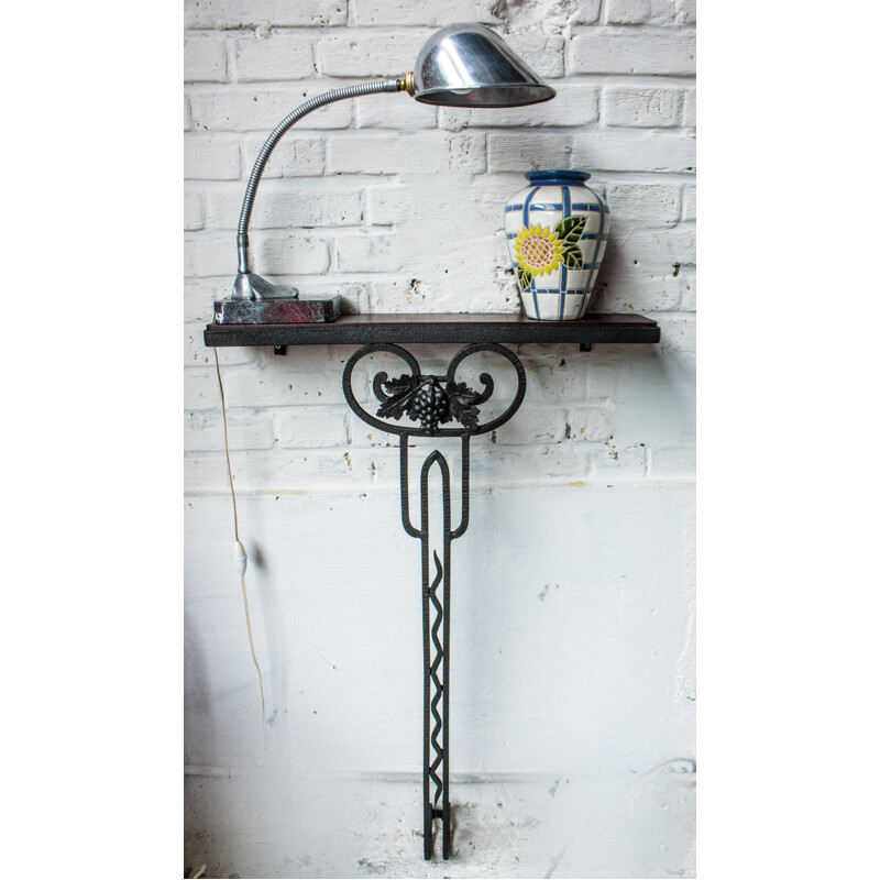 Vintage Art Deco wrought iron console,1930